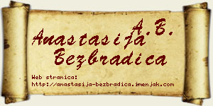 Anastasija Bezbradica vizit kartica